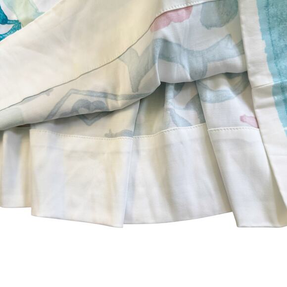 Ann Taylor LOFT Watercolor Floral Drawstring Skirt Size 10 NEW Whisper White - Picture 9 of 15